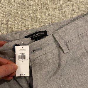 Banana Republic women's Aiden shorts, grey linen/cotton, new, sz 30